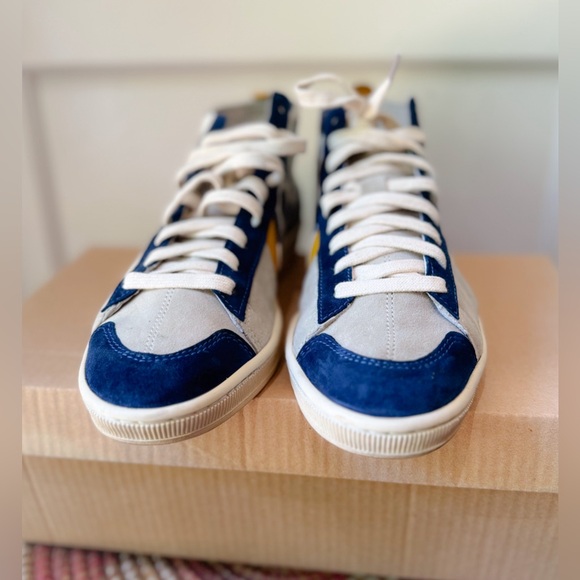 COTÉLAC Abou Spotted Leather & Suede Mid-Top Sneaker - From: Ethiopia (Size: 41) - Picture 5 of 16